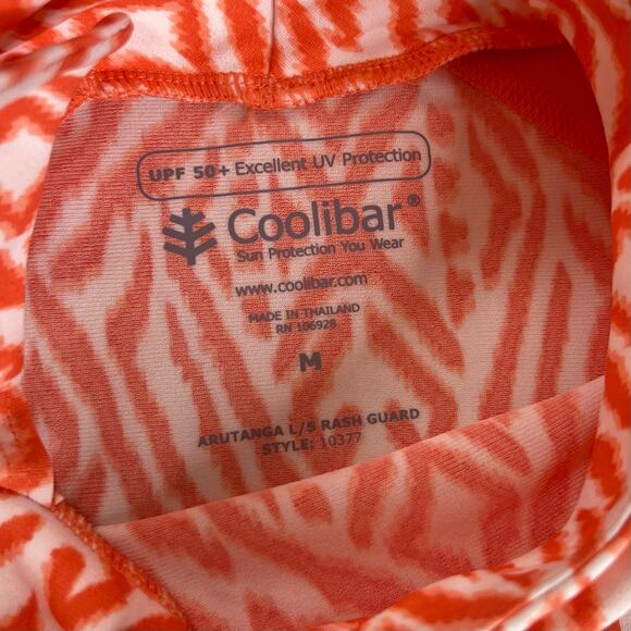 Coolibar UPF 50+ Arutanga Long Sleeve Rash Guard Swim Top Sun Protection Medium - Picture 9 of 10